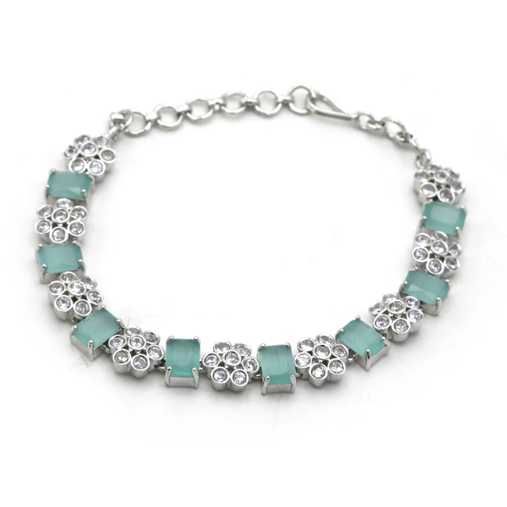 AD chain Bracelets - Cyan