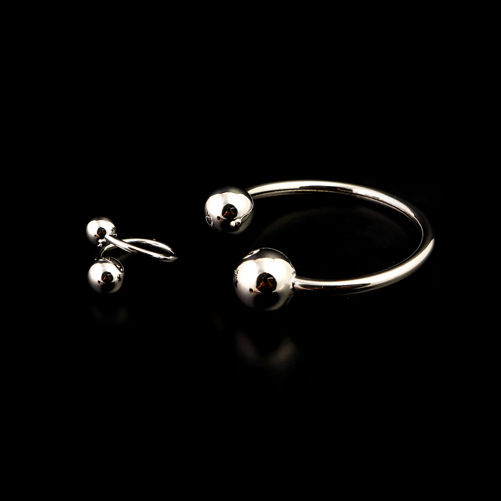 Women's Fancy Kara With Ring - Silver