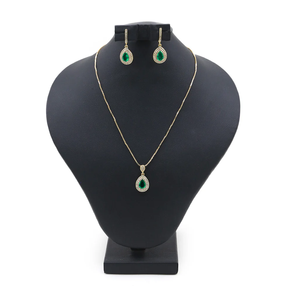 Women's Locket Set - Green