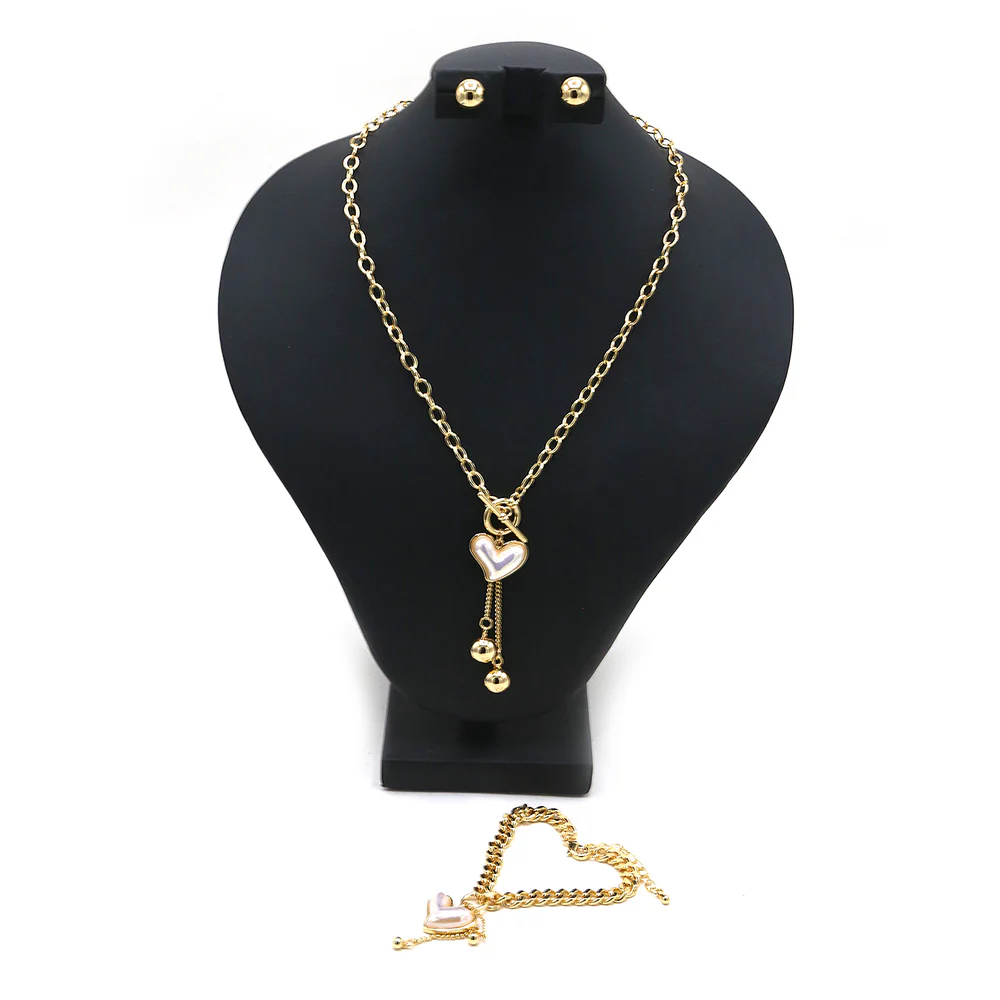 Women's Chain & Locket Combo Set - Golde